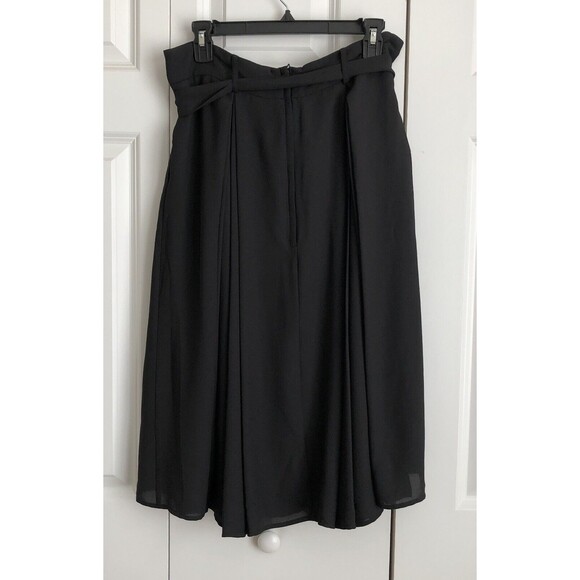 H&M Women's Zip Back Casual Solid Knee-Length Skirt Black Size 12 %% - Picture 8 of 11